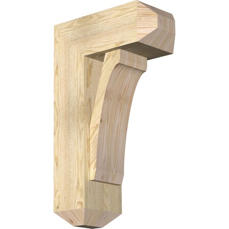 Ekena Millwork Legacy Craftsman Rough Sawn Bracket w/ Offset Brace, Douglas Fir, 8"W x 18"D x 30"H BKT0806X18X30LEC04RDF